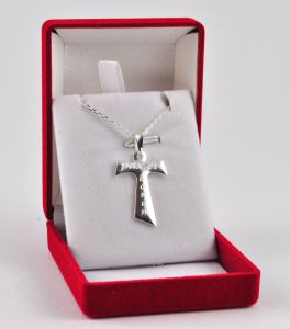 Łańcuszek Srebrny z Krzyżykiem 2,7 cm.