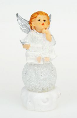 Figurka - Aniołek świecący z książką