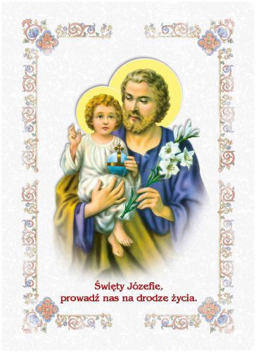 Święty Józef - Ikona z modlitwą format A5