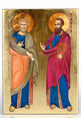 Ikona Święty Piotr i Paweł - złocona