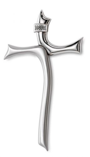 Krzyż - wiszący - Srebrny 24 x 14 cm.