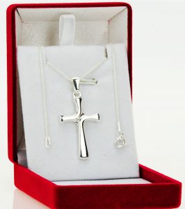 Łańcuszek Srebrny z Krzyżykiem 3,3 cm.