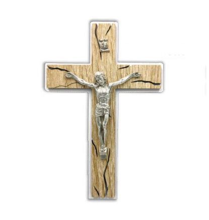 Krzyż nowoczesny drewniany 16 cm.