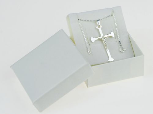 Łańcuszek Srebrny z Krzyżykiem 4 x 2,5 cm.