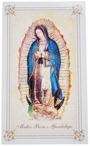 Matka Boża z Guadalupe - Obrazek z modlitwą (100 szt)