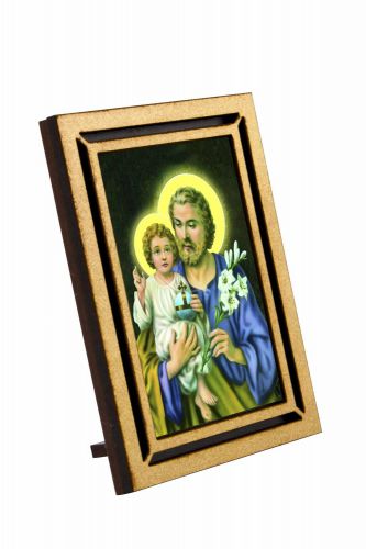 Święty Józef - Obraz prostokątny w ramce HDF