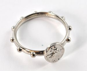 Różaniec metalowy - pierścionek