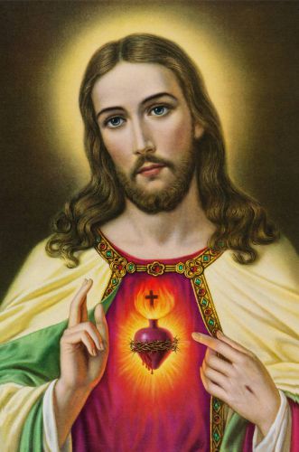 Serce Jezusa - Obrazek jednostronny (100 szt)
