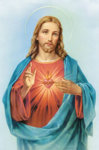 Serce Jezusa - Obrazek z modlitwą (100 szt)