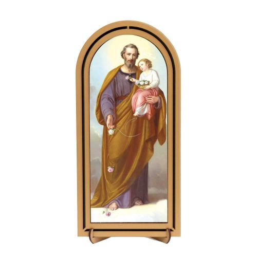 Święty Józef - Obraz półokrągły w ramce HDF